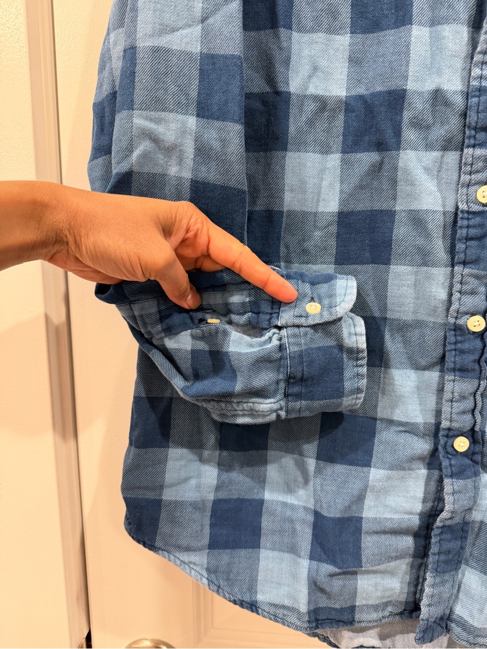 Polo by Ralph Lauren Men’s Blue Classic Fit Plaid Double Faced Shirt sz L - Picture 8 of 11